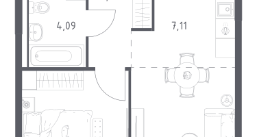 Студия, 37&nbsp;м²