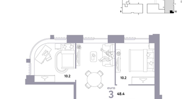3-к. квартира, 48&nbsp;м²