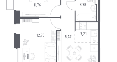 Студия, 48&nbsp;м²