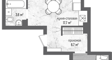 2-к. квартира, 54&nbsp;м²