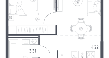 Студия, 31&nbsp;м²