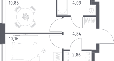 1-к. квартира, 32&nbsp;м²