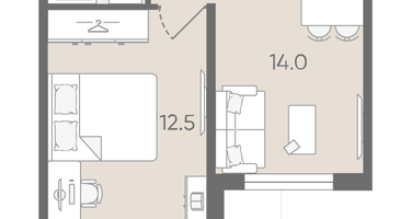 1-к. квартира, 32&nbsp;м²