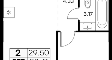 1-к. квартира, 38 м²
