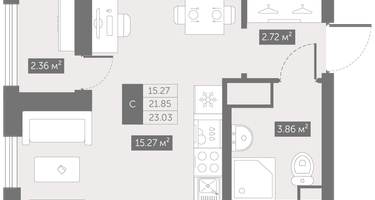 Студия, 23&nbsp;м²