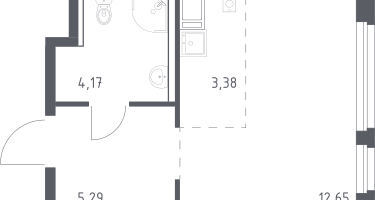 Студия, 25&nbsp;м²