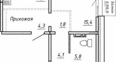2-к. квартира, 64 м²