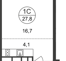 Студия, 27&nbsp;м²