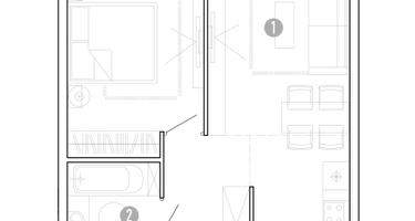 1-к. квартира, 41 м²