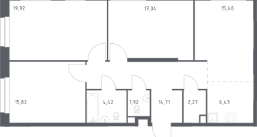 Студия, 98&nbsp;м²