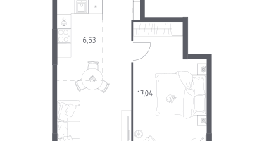 Студия, 47&nbsp;м²