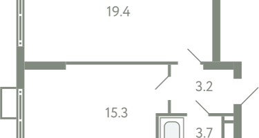 1-к. квартира, 41&nbsp;м²