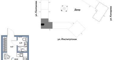 Студия, 20 м²
