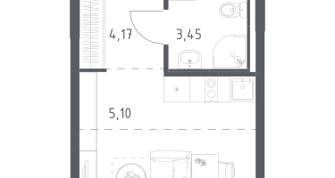 Студия, 22&nbsp;м²