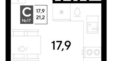 Студия, 21&nbsp;м²