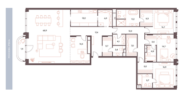 5-к. квартира, 237&nbsp;м²