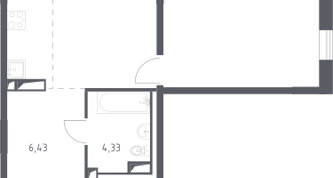 Студия, 40&nbsp;м²