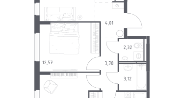 Студия, 69&nbsp;м²