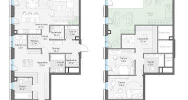 2-к. квартира, 127&nbsp;м²