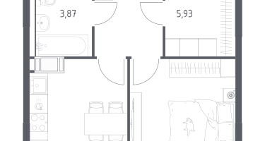 1-к. квартира, 35&nbsp;м²