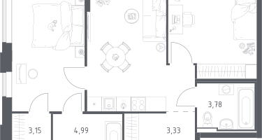 Студия, 56&nbsp;м²