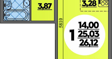 Студия, 26 м²