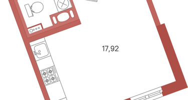 Студия, 26&nbsp;м²