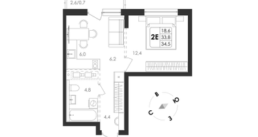4-к. квартира, 68 м²