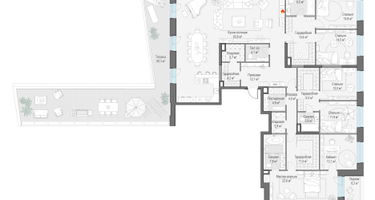 6-к. квартира, 392 м²