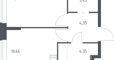 1-к. квартира, 34&nbsp;м²