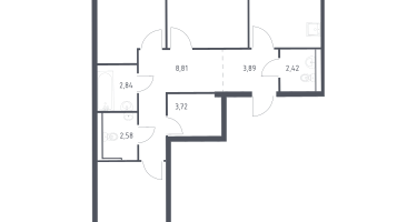 3-к. квартира, 78&nbsp;м²