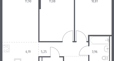 Студия, 53&nbsp;м²