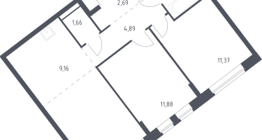 Студия, 57&nbsp;м²