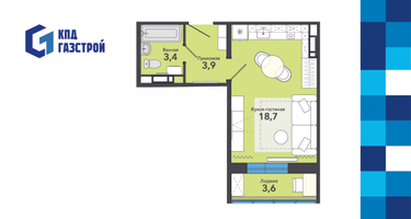 Студия, 29&nbsp;м²
