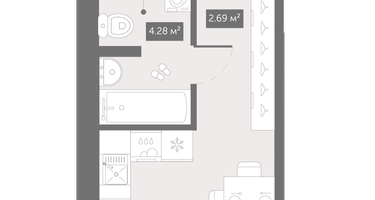 Студия, 21 м²