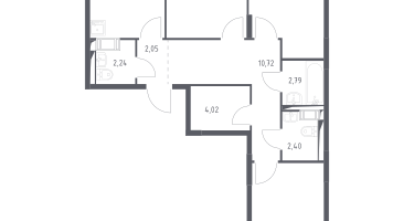 3-к. квартира, 77&nbsp;м²
