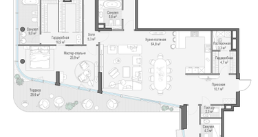 5-к. квартира, 276 м²