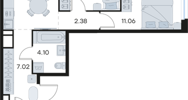 2-к. квартира, 51 м²