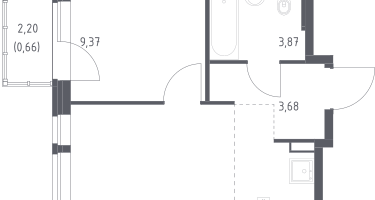 Студия, 33&nbsp;м²