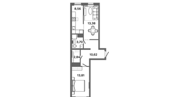2-к. квартира, 53&nbsp;м²