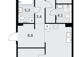 3-к. квартира, 96&nbsp;м²
