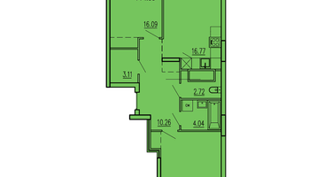 2-к. квартира, 74 м²