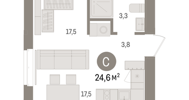 Студия, 24&nbsp;м²