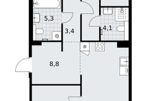 3-к. квартира, 96&nbsp;м²