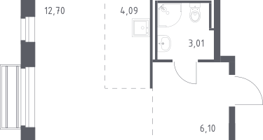 Студия, 25&nbsp;м²