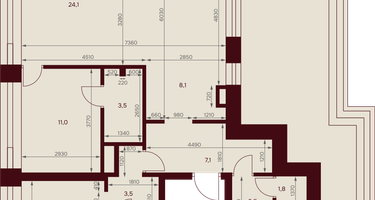 2-к. квартира, 86&nbsp;м²