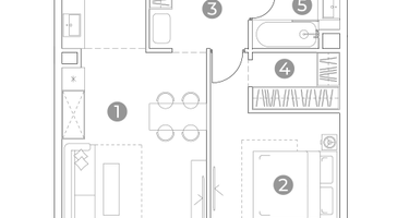 2-к. квартира, 53&nbsp;м²