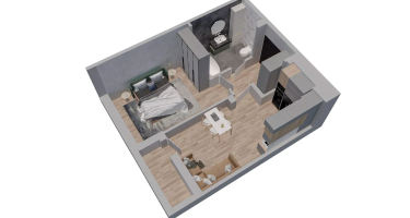 1-к. квартира, 38&nbsp;м²