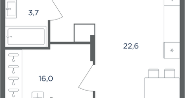 2-к. квартира, 49&nbsp;м²