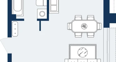 Студия, 28 м²